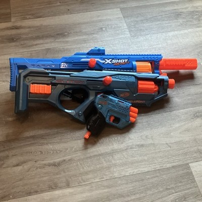 NERF Elite 2.0 Eaglepoint RD-8 & Trio TD-3 Blasters Lot (3) X-Shot