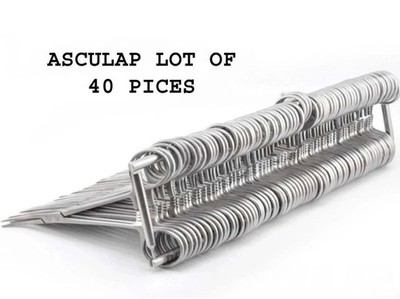 AESCULAP LOT OF 40 BH135R,BH145R Hemostatic Crile Curved Forceps Serrated 5.5''
