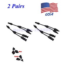 Solar Panel Y Branch Cable Connection Waterproof Adapter Connector Extension US