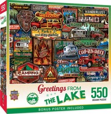 550 Piece Jigsaw Puzzle Set Unique Shapes Adventure Theme Family Fun Game