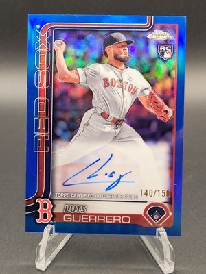 2025 Topps Chrome - Luis Guerrero #RA-LGU Blue Refractor /150 (AU, SER, RC)