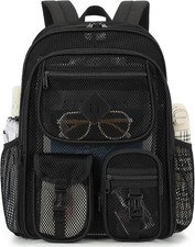 Mesh Backpack for Girls Boys Kids, Heavy Duty Mesh Bookbag See through Net Backp