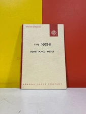 GENERAL RADIO COMPANY 1602-0110-1 TYPE 1602-B ADMITTANCE METER Operating