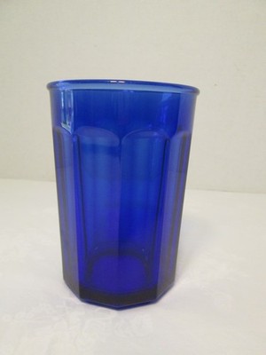 Vintage Luminarc France Cobalt Blue 16 oz 10 Panel Tumbler Drinking Glass |  eBay