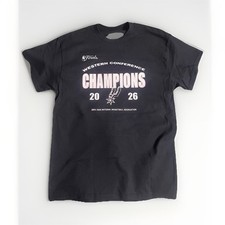 San Antonio Spurs 2026 Western Conference Champions Tee Embroidered Neck Large