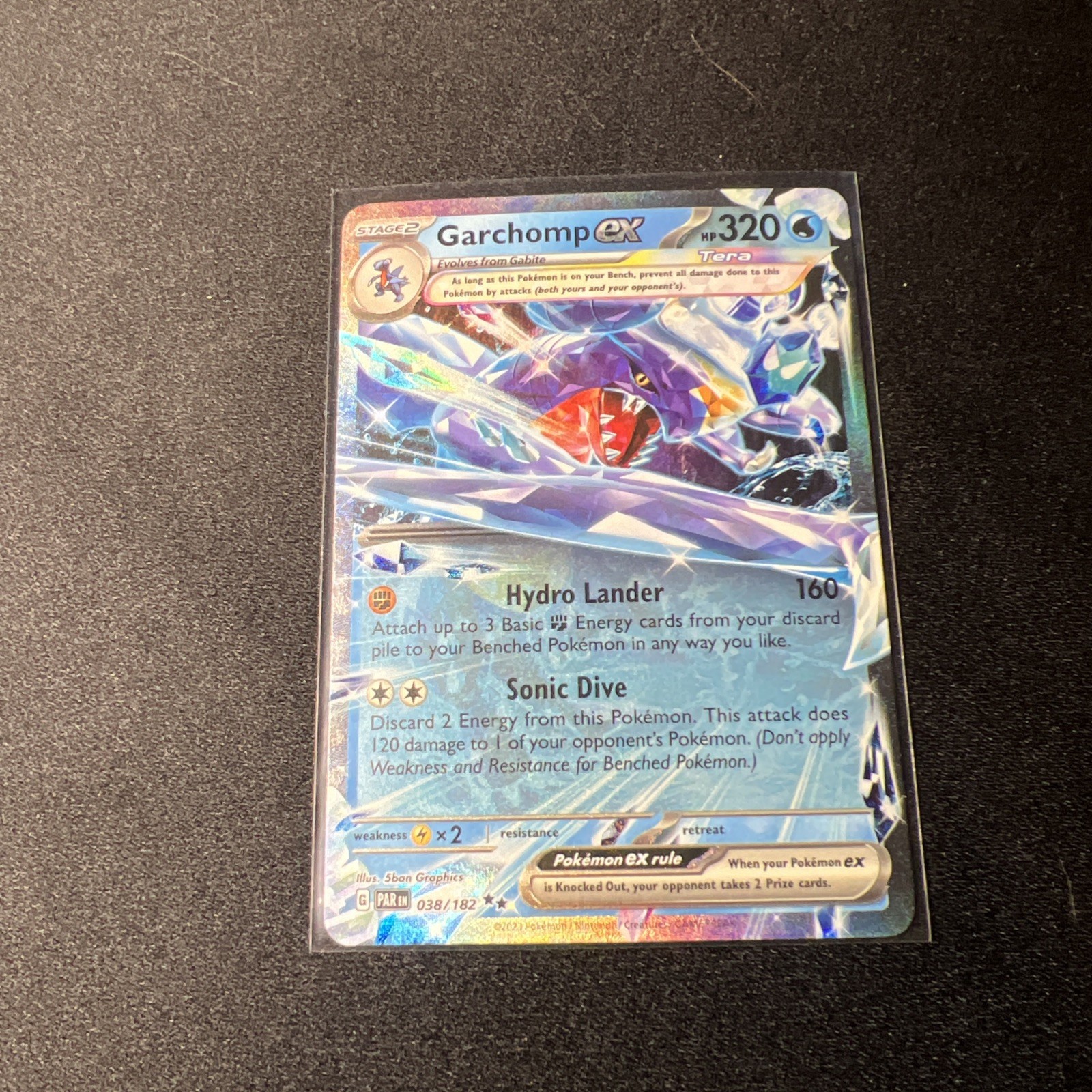 Pokémon TCG - Garchomp EX 38/182 - Double Rare - Paradox Rift NM