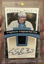 2006 Fleer Hot Prospects Evgeni Malkin Rookie Patch Auto RPA Red Hot /25 Rare!💎