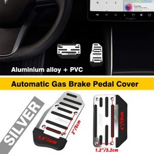 Silver Non Slip Automatic Gas Brake Foot Pad Pedal Cover Car Accessories Kit Set Silver Non Slip Automatic Gas Brake Foot Pad Pedal Cover Car Accessories Kit Set