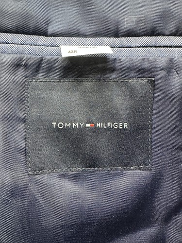 Tommy Hilfiger Blazer Mens 42R Plaid Sport Coat Corduroy Stretch Jacket - Picture 2 of 16