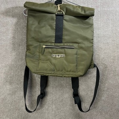 Jean Paul Gaultier Parfums Olive Green Roll Top Backpack Bag