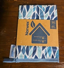 NEW Norwex Window Cloth Mitt Teal Leaves BacLock Microfiber