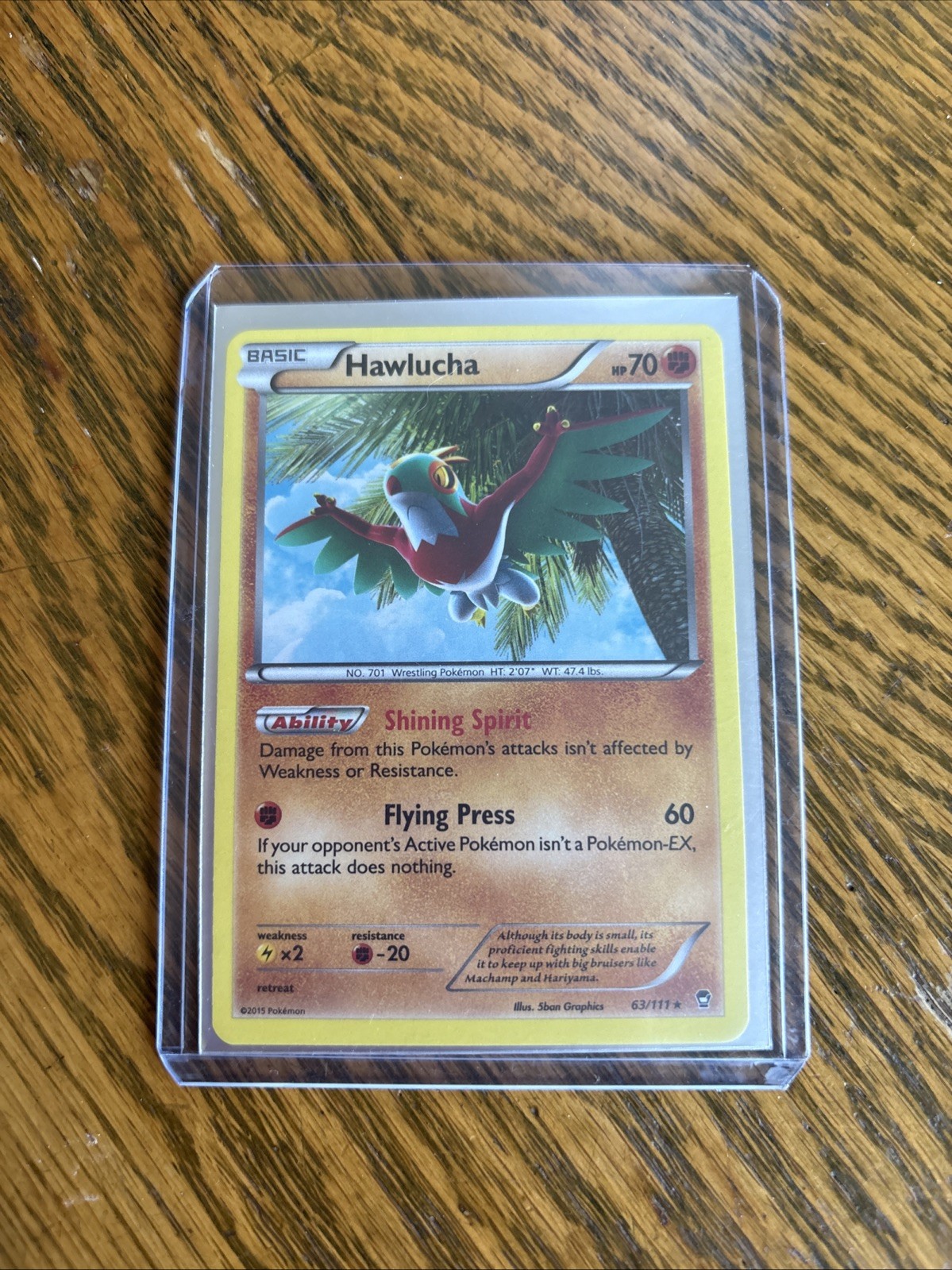 Hawlucha - 63/111 - Cosmos Holo - Promo - Furious Fists - Pokemon Card - NM/M