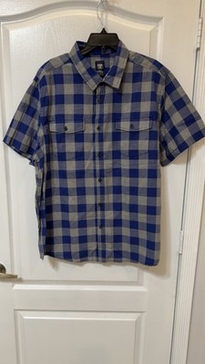 Route 66 Men s Blue Plaid Button Down Short Sleeve XXL New w/o Tags 