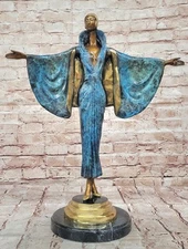 Art Deco By J. Erte Handcrafted Hot Cast Museum Quality Artwork Bronze Sculpture