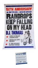 B.J. Thomas Signed Autographed 12x18 Raindrops Keep Falling Poster ACOA