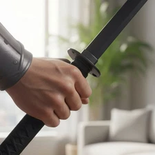 40 Inch Black Wood Samurai Practice Training Sword Lightweight Durable Blade