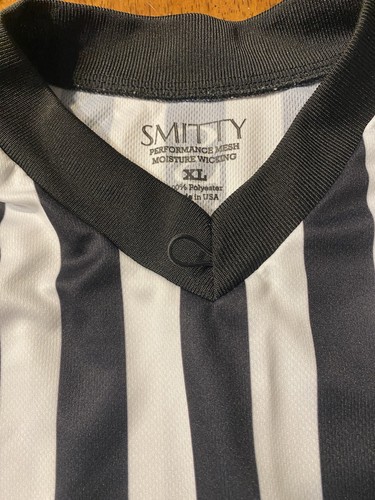 Camisa de árbitro Smitty Performance malla absorbente de humedad talla XL. Blanco y negro - Imagen 3 de 11