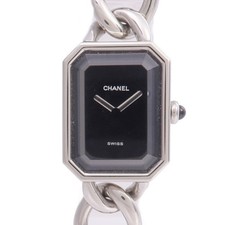 CHANEL CC Premiere S H0452 Quartz Watch Stainless Steel Black
