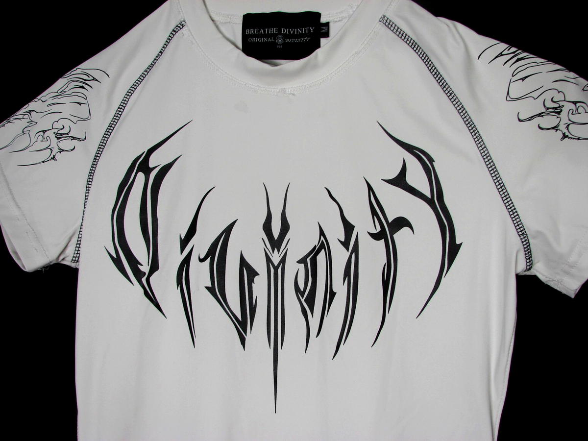 Breathedivinity Original Tribal Graphic White Compression Shirt