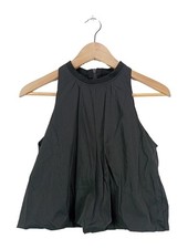 ZARA Top basic Donna Top Taglia IT 38 nero stile casual