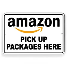 Amazon Pick Up Packages Here Sign / Decal  Drop Off Deliver I301 / Magnetic Sign