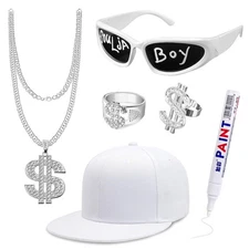 Goenb Solja Boy Hip Hop Costume Kit, Rapper Costume Accessories 80s 90s 2000s...