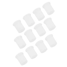  12pcs Silicone Stopper Plug: Flexible 8mm End Cap - White Sealing Plug for