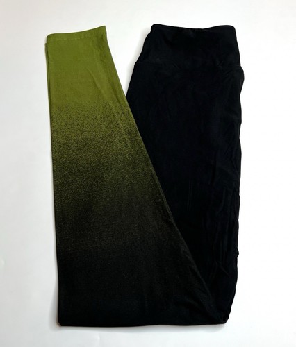NEW LuLaRoe OS Leggings BLACK GREEN Olive Dip Fade EASTER OMBRÉ Sexy Trendy Fun