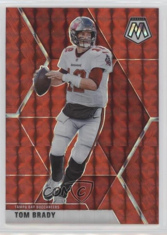 2020 Panini Mosaic Red Mosaic Prizm Tom Brady #135 1aw7