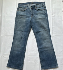 7 For All Mankind Women's Bootcut Jeans Blue Denim 5-Pocket Design