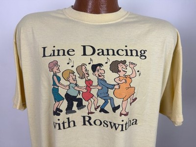 Vintage Dancing Shirt Adult XL Line Dancing With Roswitha Graphic Funny Hipster