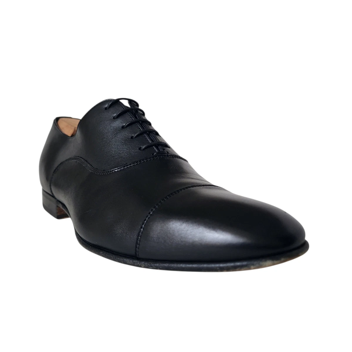 Santoni Black Leather Upper Dress Shoes for Men for sale | eBay