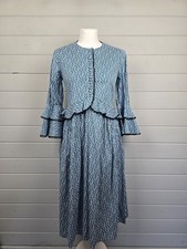 Carolina Herrera Ruffled Cotton Blend Peplum Midi Dress UK 8 RRP £1798