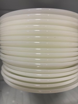 16 Anchor Hocking Fire King Ware White Milk Glass Saucer Plate Vintage 6 inches