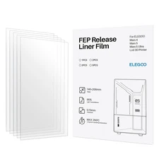 ELEGOO 5 PCS FEP Release Liner Film for ELEGOO Mars 4, Mars 5, Mars 5 Ultra