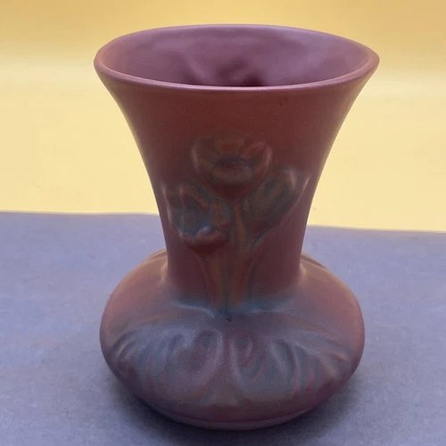 Van Briggle Art Pottery "Mulberry" Anemone Vase #39 | 1940s 5” Tall!