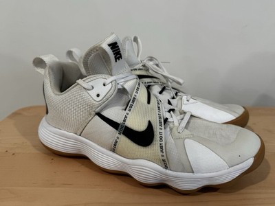 Mens 10.5 Nike React Hyperset White Volleyball Shoes Black Gum CI2955-100 RARE
