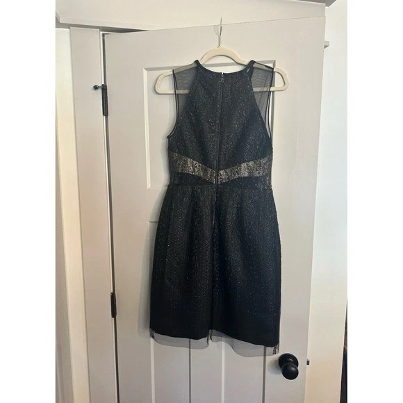 Phoebe Couture Black Cocktail Dress Holiday Sleeveless Size 4 - Image 4 of 4