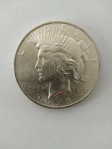 1923 peace silver dollar 90% silver uncirculated mint condition