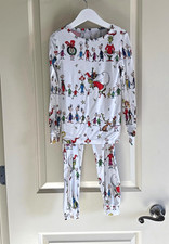 Pottery Barn Kids Grinch 2-Piece Pajama Set Long Sleeve Cotton Knit 6