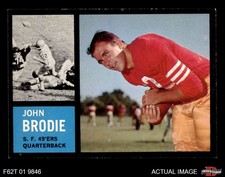 1962 Topps #152 John Brodie 49ers Stanford 7.5 - NM+