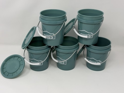 #ad #ad Lowes TEAL Mini Bucket with Lid 0.42 qt quart size Lot of 5 Viral TikTok $26.49