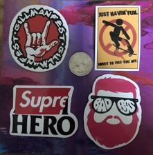 Skate Vinyl Sticker Lot 4 Stickers - New