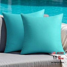 Premillow Outdoor Pillow Covers Set of 2, 18" x 18" Pack of 2 Green