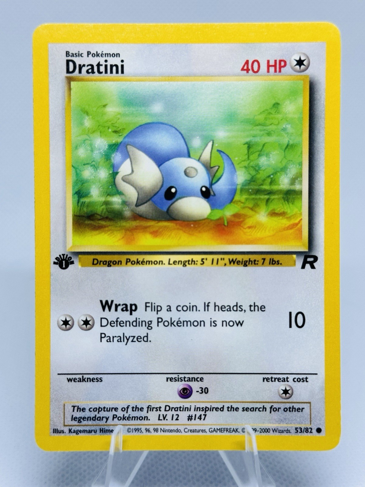 Dratini 53/82 1st Edition Team Rocket 2000 Pokémon Card WotC – NM