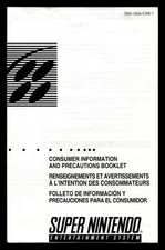 Nintendo SNES Consumer Information and Precautions Booklet [SNS-USA/CAN-1]