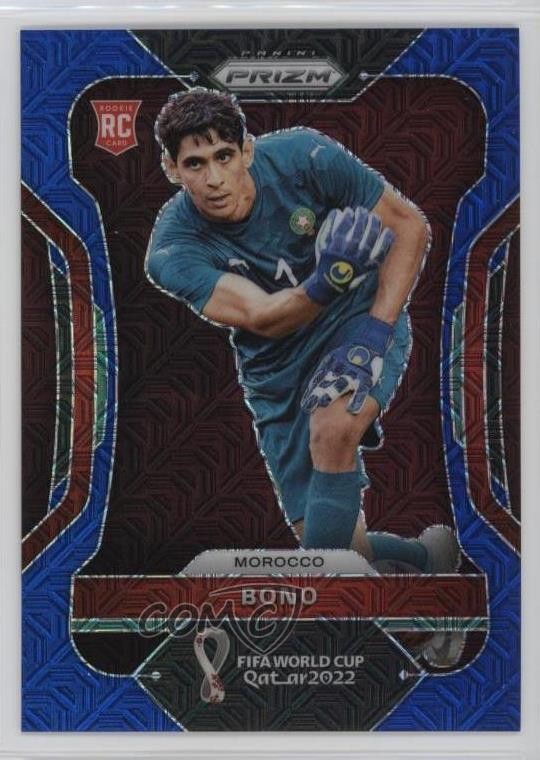 2022 Panini Prizm World Cup Qatar Blue Mojo 46/75 Yassine Bounou Bono #238 14tf