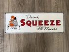 Vintage Ande Rooney “Drink Squeeze All Flavor” Porcelain Enamel Sign 1986