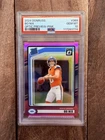 2024 Panini Donruss Rated Rookie Bo Nix #369 Optic Preview Pink Prizm PSA 10