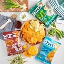 Quest Nutrition Tortilla Style Protein Chips Pack Of 12, BBQ/Cheddar /Sour Cream